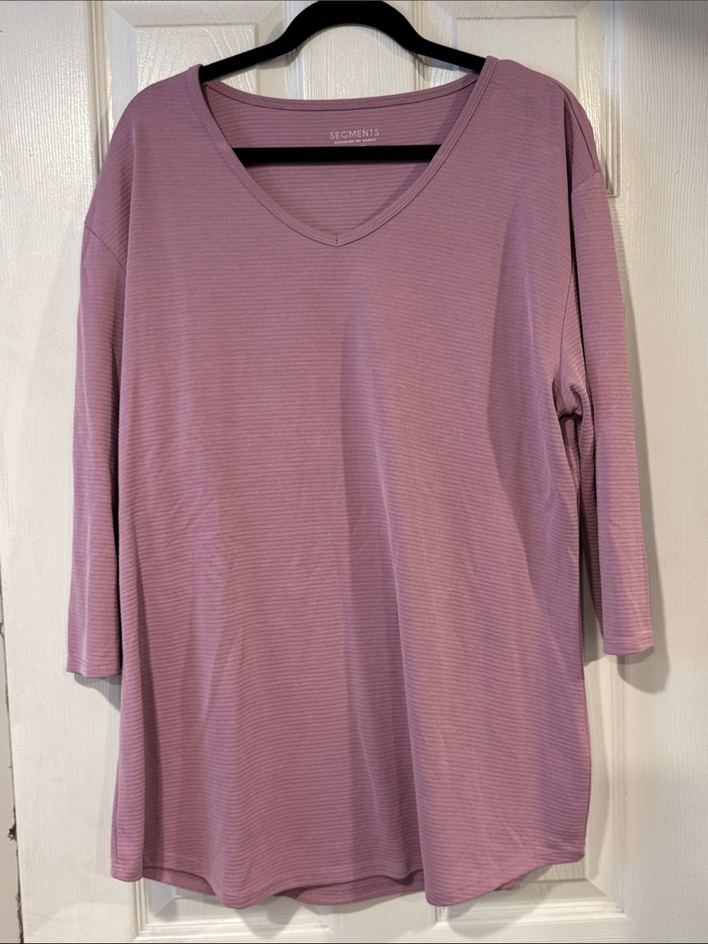 Segments Women's Mauve V-Neck Long Sleeve Tee